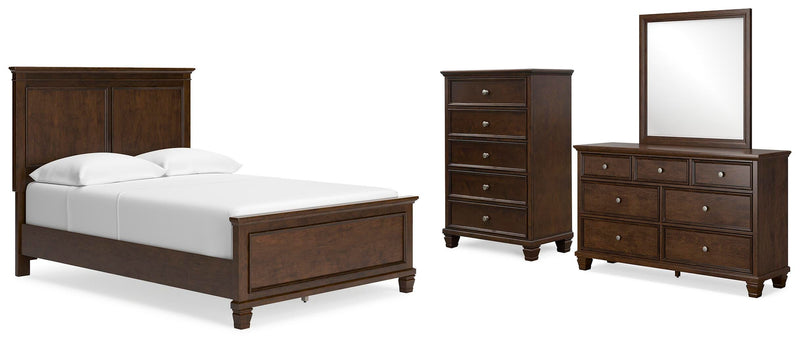 Juego de dormitorio de cama con paneles Danabrin