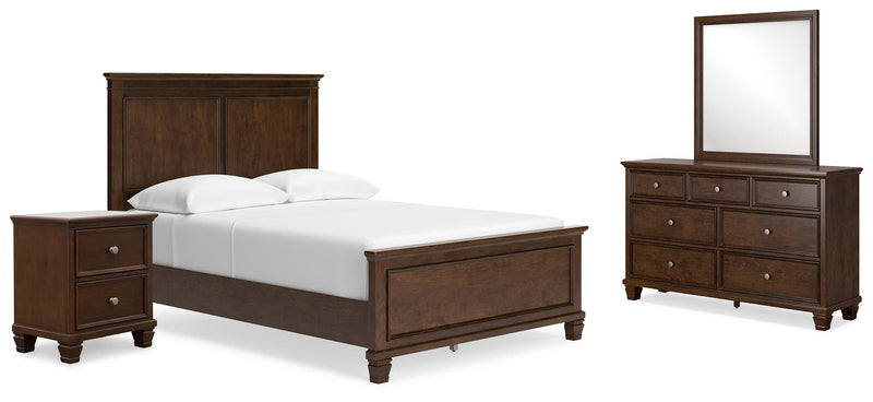 Juego de dormitorio de cama con paneles Danabrin