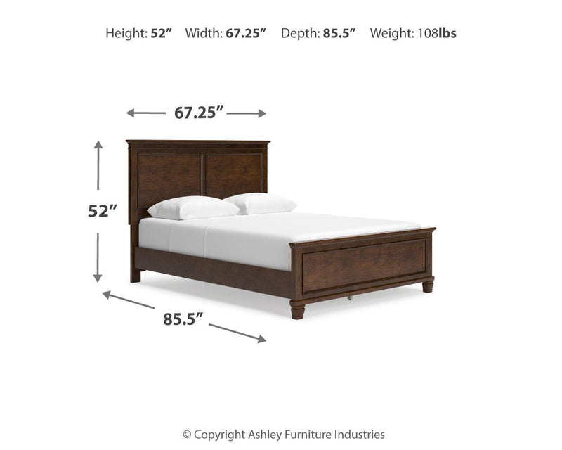 Juego de dormitorio de cama con paneles Danabrin