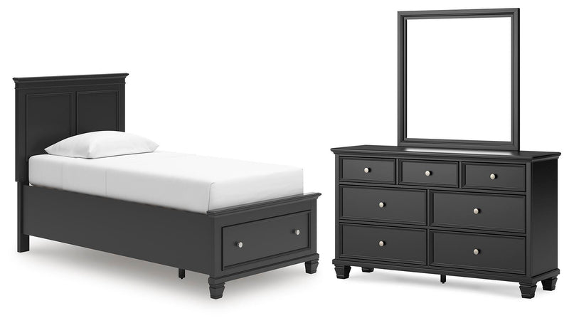 Juego de dormitorio con cama de almacenamiento Lanolee Panel