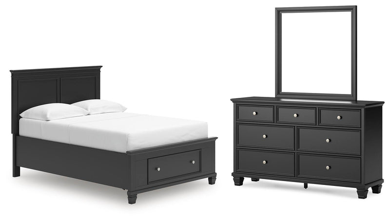 Juego de dormitorio con cama de almacenamiento Lanolee Panel