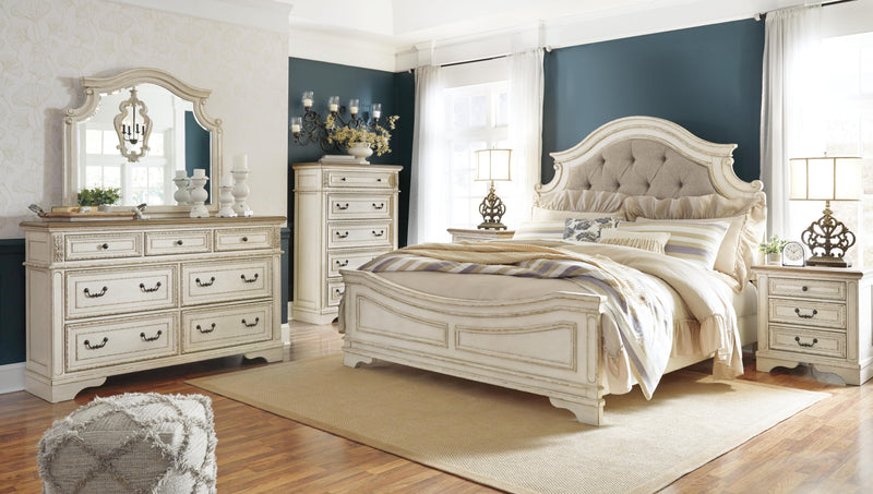 Realyn Upholstered Panel Bed Bedroom Set