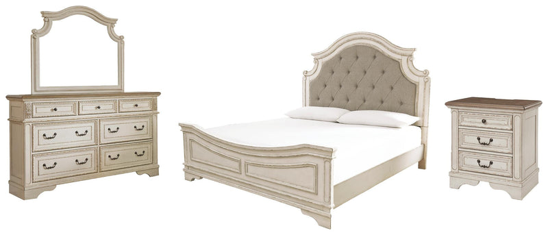 Realyn Upholstered Panel Bed Bedroom Set