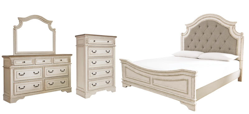 Realyn Upholstered Panel Bed Bedroom Set