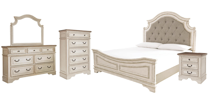 Realyn Upholstered Panel Bed Bedroom Set