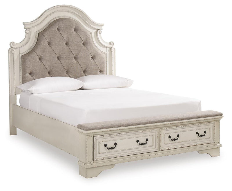Cama tapizada con almacenaje Realyn