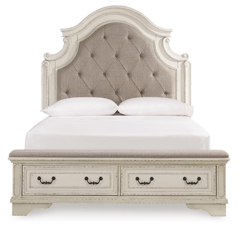 Cama tapizada con almacenaje Realyn