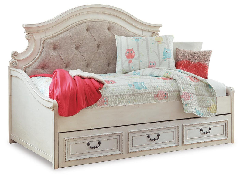 Cama de día Realyn con 1 cajón de almacenamiento grande