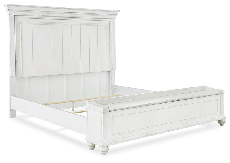 Kanwyn Panel Bed with Storage Bench