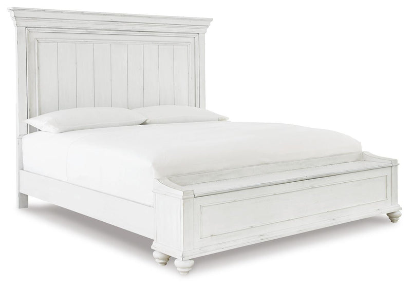 Kanwyn Panel Bed with Storage Bench