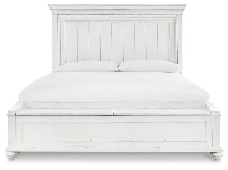 Kanwyn Panel Bed with Storage Bench