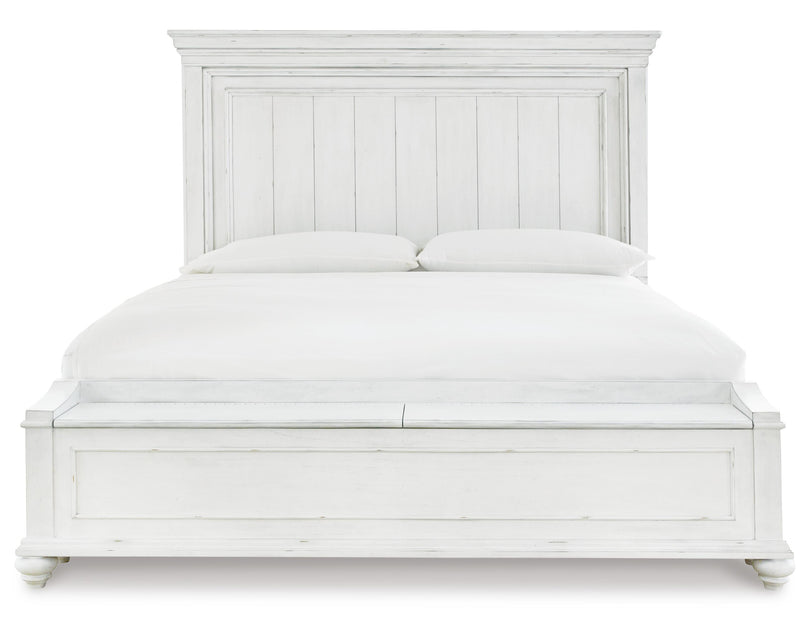 Kanwyn Panel Bed with Storage Bench