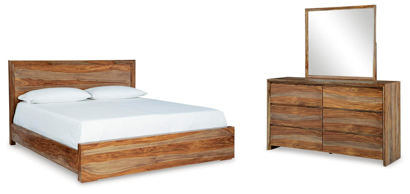 Juego de dormitorio con cama panel Dressonni