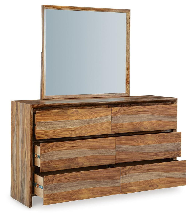 Juego de dormitorio con cama panel Dressonni