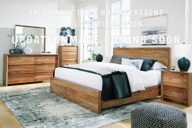 Juego de dormitorio con cama panel Dressonni