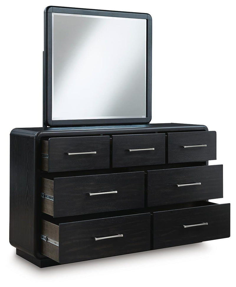 Juego de dormitorio con cama tapizada Rowanbeck