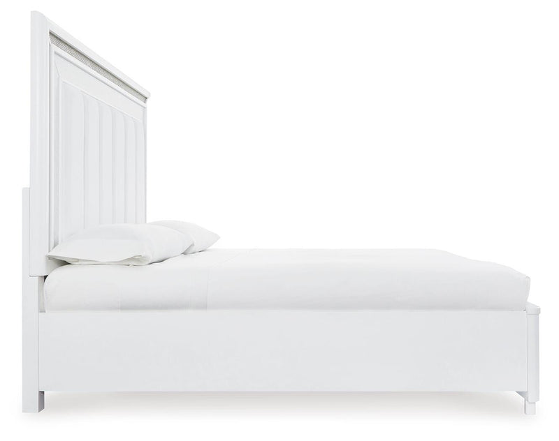 Cama de almacenamiento tapizada Chalanna