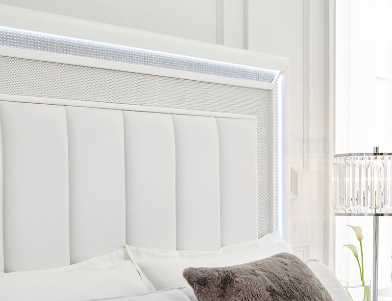 Cama de almacenamiento tapizada Chalanna