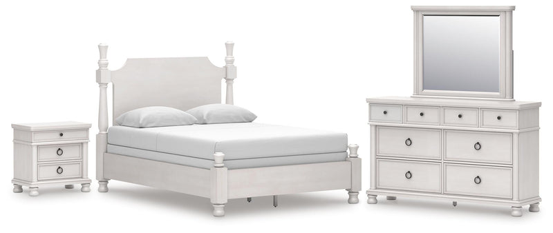 Juego de dormitorio con cama con dosel Rowlenstown