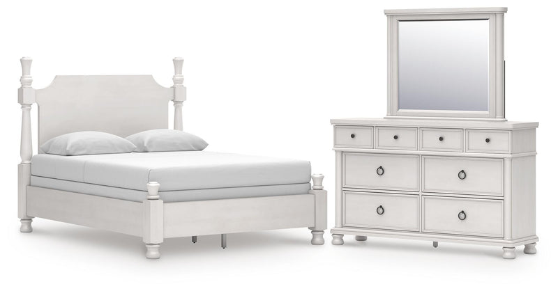 Juego de dormitorio con cama con dosel Rowlenstown