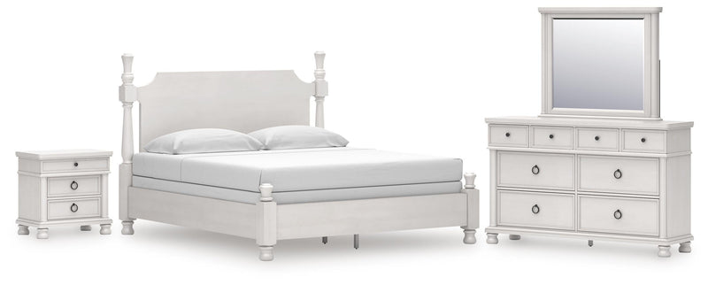 Juego de dormitorio con cama con dosel Rowlenstown