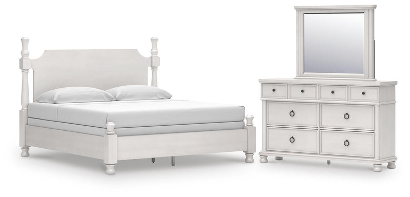 Juego de dormitorio con cama con dosel Rowlenstown