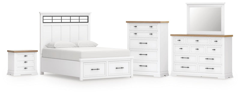 Juego de dormitorio de cama con almacenaje Ashbryn