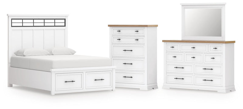 Juego de dormitorio de cama con almacenaje Ashbryn