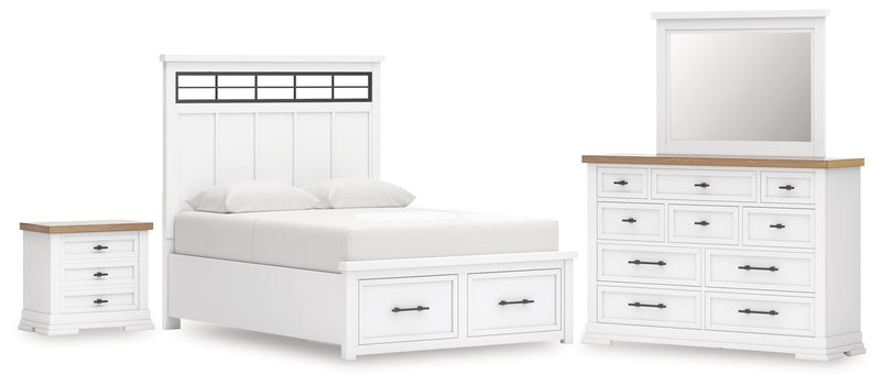 Juego de dormitorio de cama con almacenaje Ashbryn