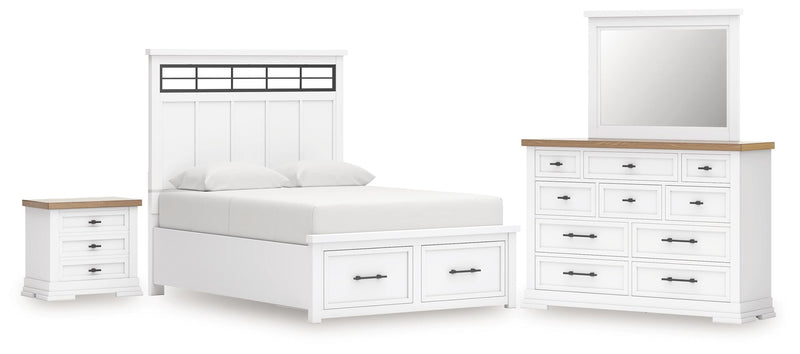 Juego de dormitorio de cama con almacenaje Ashbryn