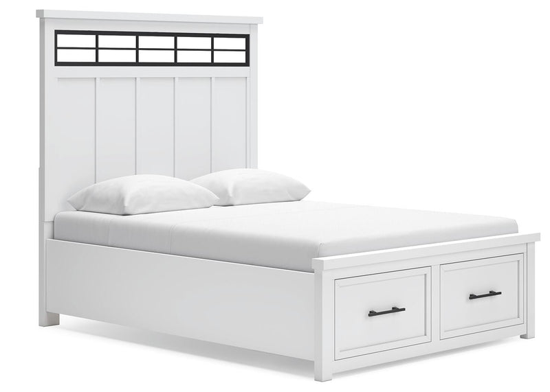 Cama Ashbryn con panel de almacenamiento