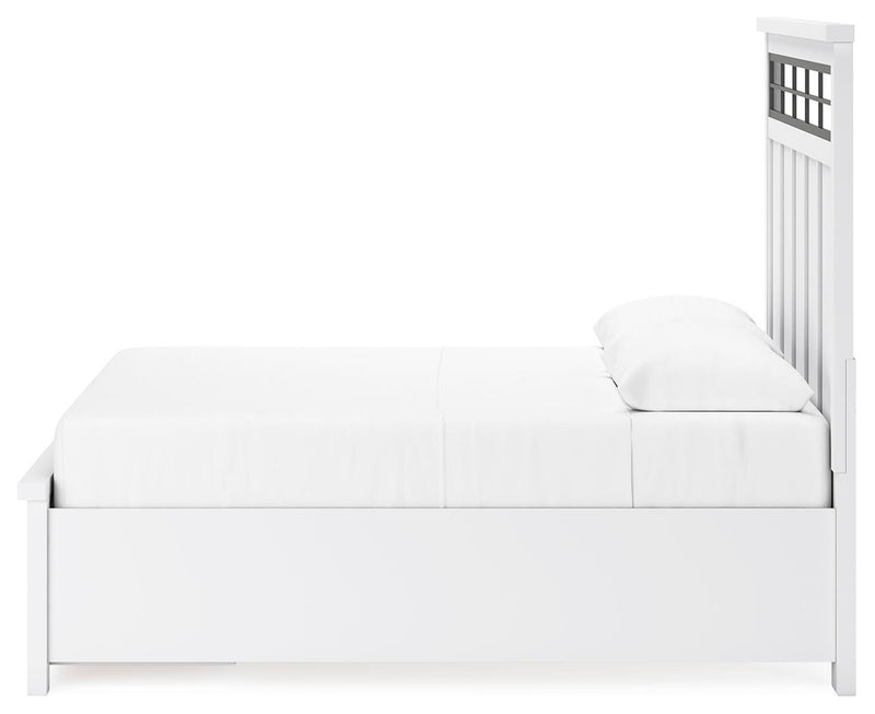 Cama Ashbryn con panel de almacenamiento