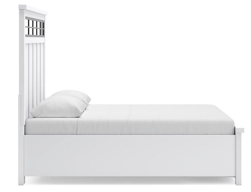 Cama Ashbryn con panel de almacenamiento