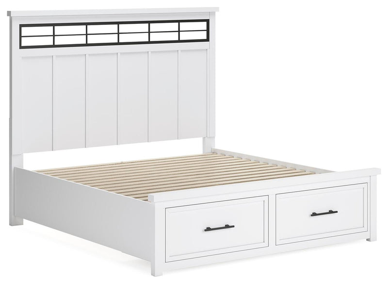 Cama Ashbryn con panel de almacenamiento