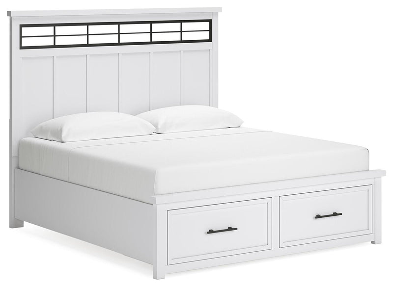 Cama Ashbryn con panel de almacenamiento