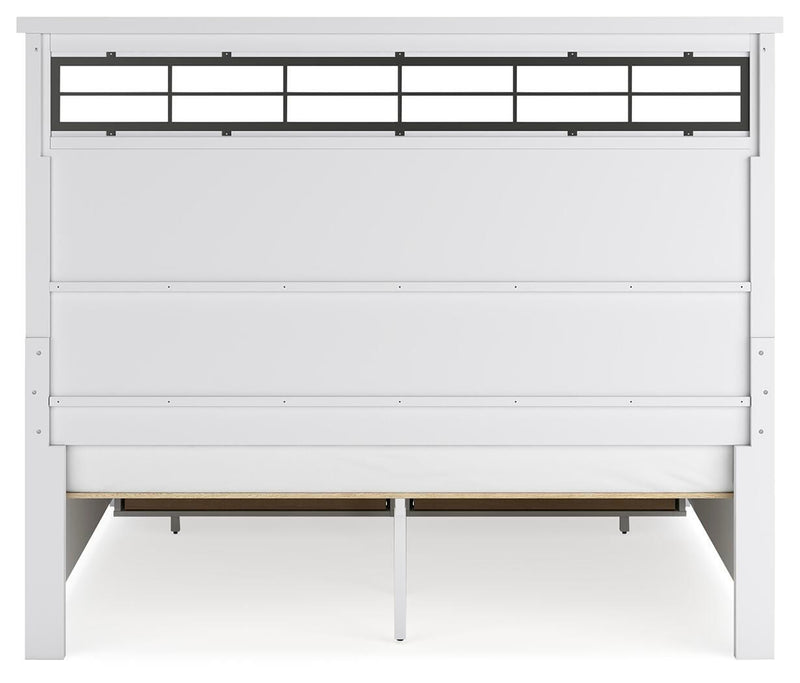 Cama Ashbryn con panel de almacenamiento