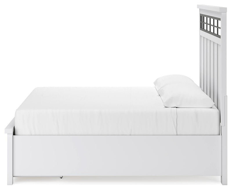Cama Ashbryn con panel de almacenamiento