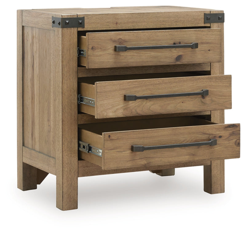 Mesa de Noche con Tres Cajones Ridgester