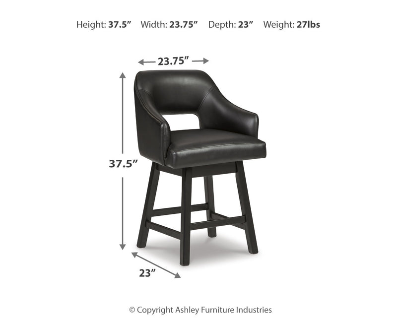 Tallenger Upholstered Swivel Barstool