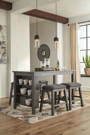 Caitbrook Counter Height Dining Table and 4 Barstools Living Room Set