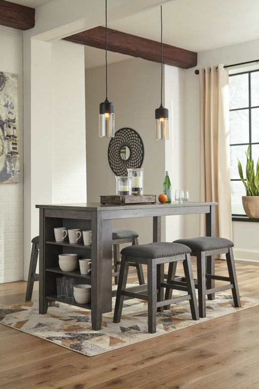 Caitbrook Counter Height Dining Table and 4 Barstools Living Room Set
