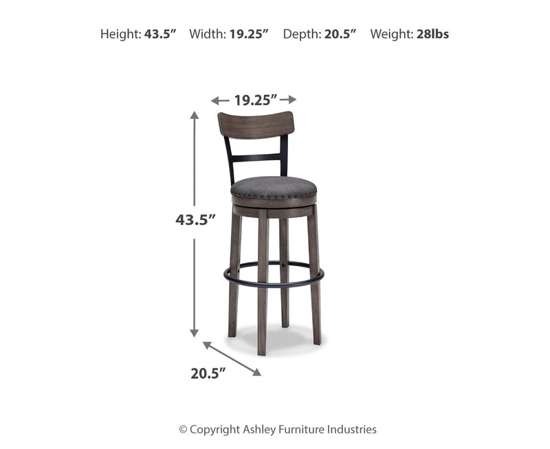 Caitbrook Tall Upholstered Swivel Barstool