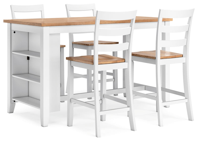 Gesthaven Dining Set (Up to 4 Barstools)