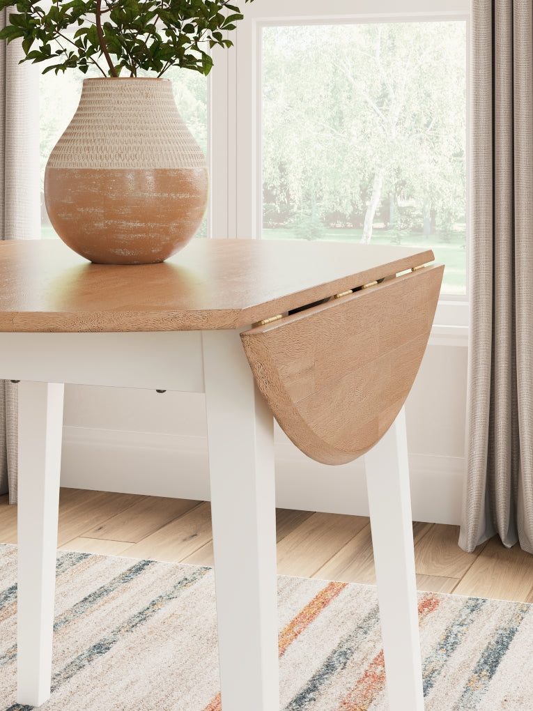 Mesa de comedor redonda con alas plegables Gesthaven