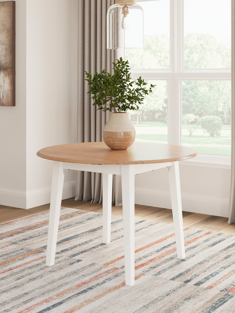 Mesa de comedor redonda con alas plegables Gesthaven