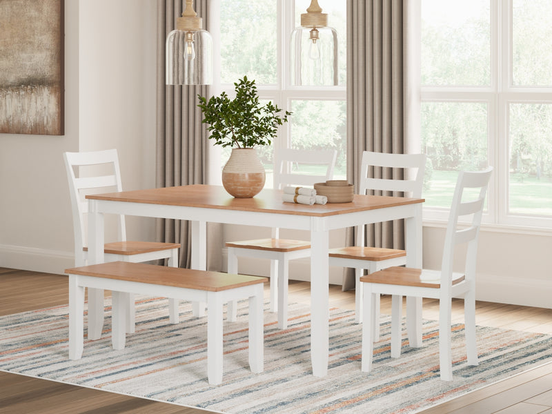 Gesthaven Dining Set (Up to 4 Barstools)