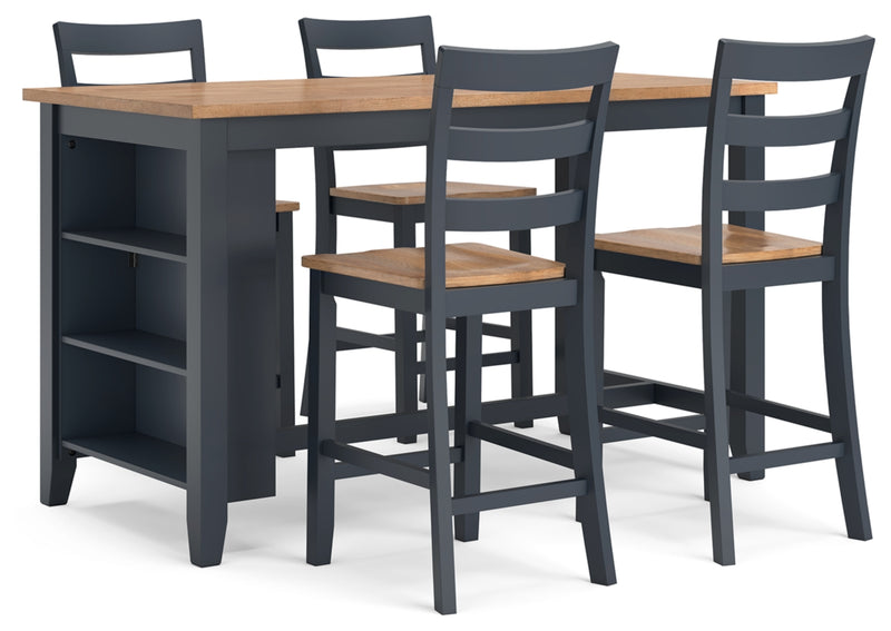 Gesthaven Dining Set (Up to 4 Barstools)