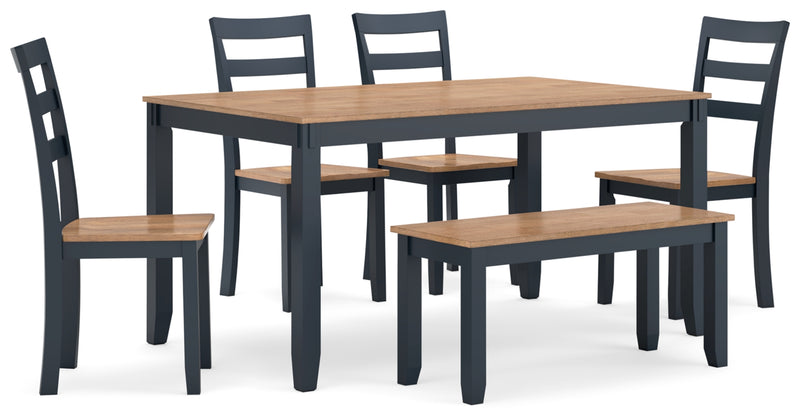Gesthaven Dining Set (Up to 4 Barstools)