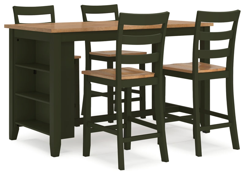 Gesthaven Dining Set (Up to 4 Barstools)