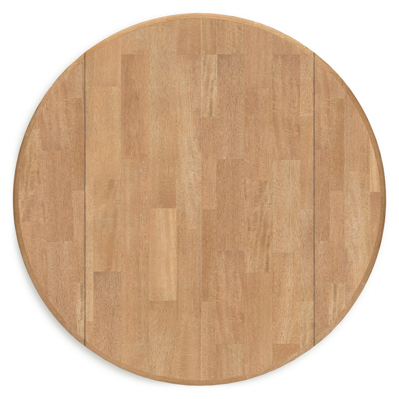 Mesa de comedor redonda con alas plegables Gesthaven